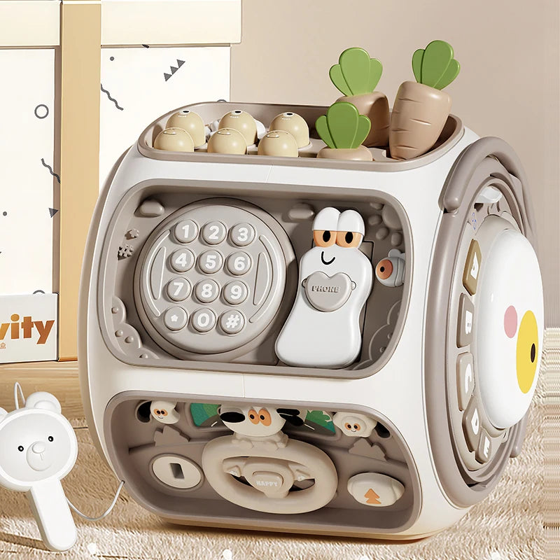 Children Montessori Toy Sensory Magnetic Educational Fishing Owl Busy Board Mole Game Number Xylophone for 3 Year Toddlers Gifts