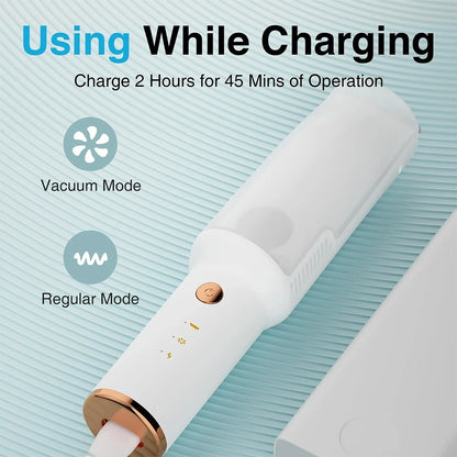 Baby Hair Clipper with Vacuum,Kids Hair Clippers Kit with 3 Guide Combs,IPX7 Waterproof,Cordless Use for Baby Children Infant