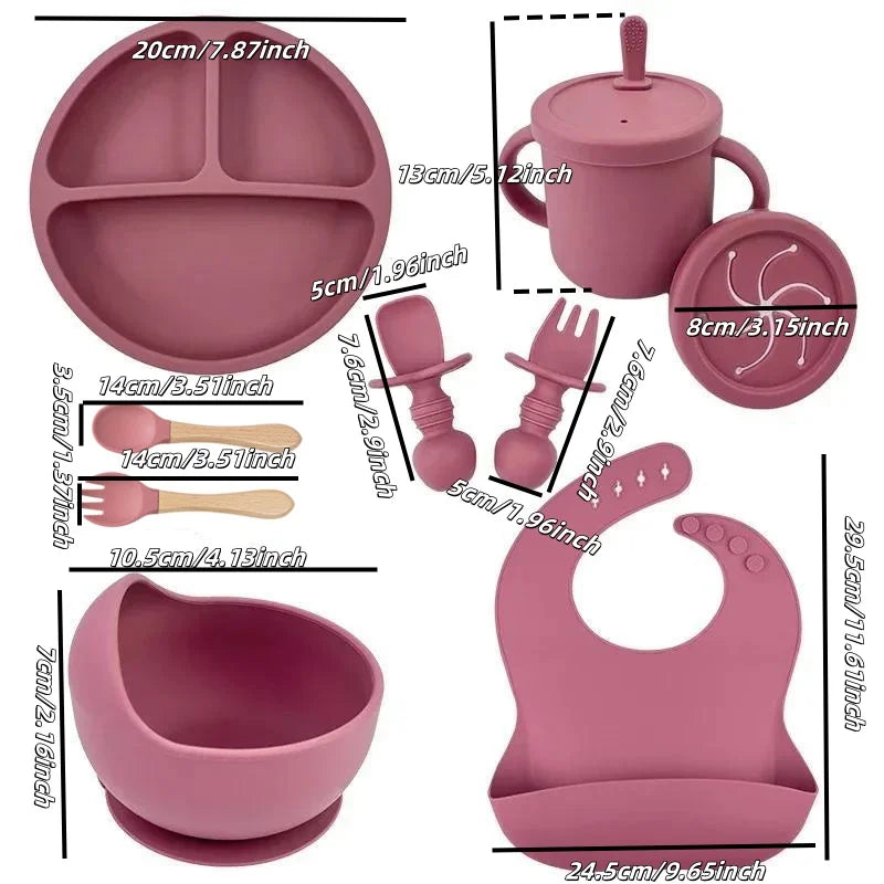 UrbanParenting™ Silicone Baby Feeding Set
