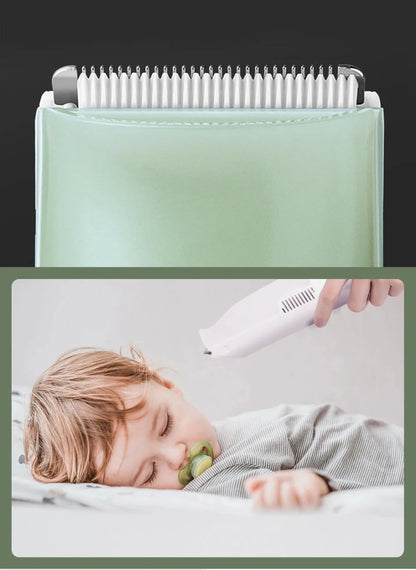 Baby Hair Clipper with Vacuum,Kids Hair Clippers Kit with 3 Guide Combs,IPX7 Waterproof,Cordless Use for Baby Children Infant