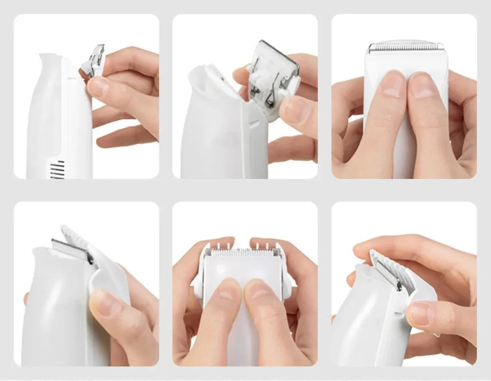 Baby Hair Clipper with Vacuum,Kids Hair Clippers Kit with 3 Guide Combs,IPX7 Waterproof,Cordless Use for Baby Children Infant