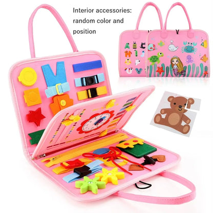 UrbanParenting™ Montessori Busy Board – Sensory & Fine Motor Skill Toy