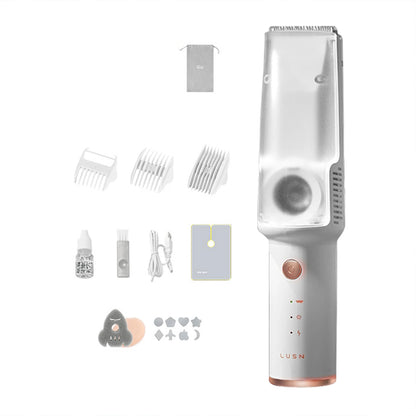 Baby Hair Clipper with Vacuum,Kids Hair Clippers Kit with 3 Guide Combs,IPX7 Waterproof,Cordless Use for Baby Children Infant